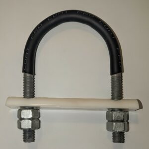 Fig. 137 - 1/4 x 1/2 Round U-Bolt (U-RND), Hot-Dip Galvanized (HDG) & ProCoated, with HR D-Pad&trade; & 4 nuts
