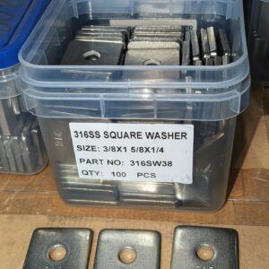 1/2" Square Washer, Electro-Galvanized (Zinc)