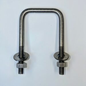 3/8 x 3 Square U-Bolt (U-SQR), 304 Stainless Steel (SS)