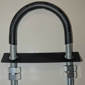 Fig. 137 - 1/4 x 1/2 Round U-Bolt (U-RND), Electro-Galvanized (Zinc) & ProCoated, with Neo-Pad & 4 nuts